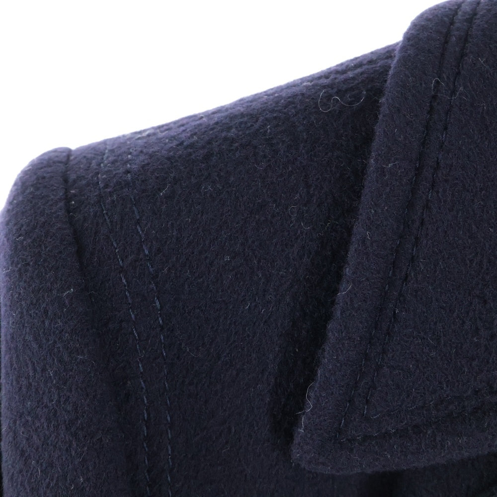LANVIN(ランバン) カシミヤ混 メルトンウール 3B チェスター ロング コート ネイビー