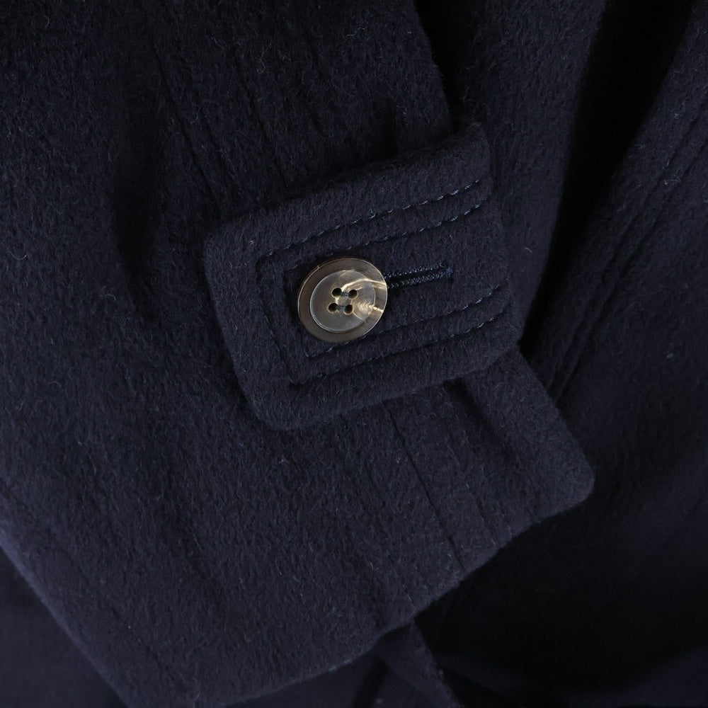 LANVIN(ランバン) カシミヤ混 メルトンウール 3B チェスター ロング コート ネイビー