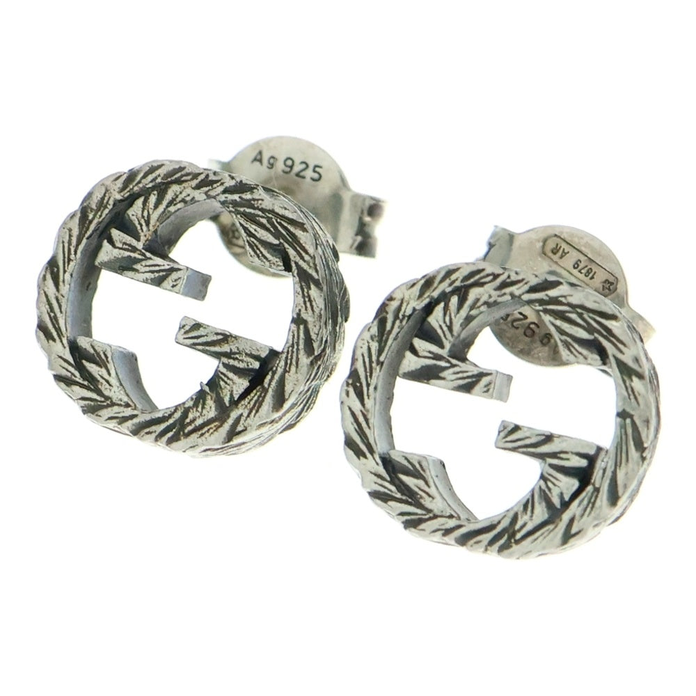 GUCCI(グッチ) インターロッキングG ピアス Ag925 SV シルバー スタッズ 457109