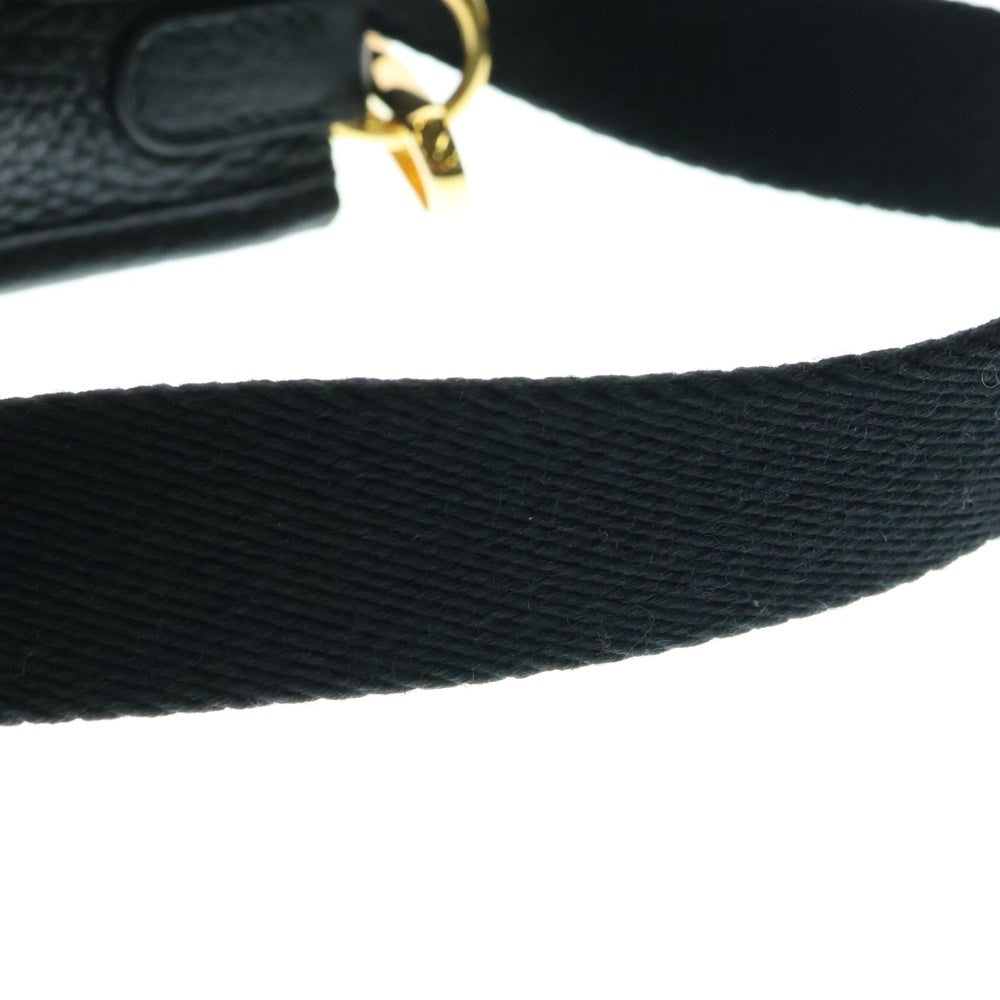 HERMES(エルメス) エブリンTPM ノワール トリヨンクレマンス Hロゴ パンチングレザー ショルダーバッグ ゴールド金具 ブラック U刻印