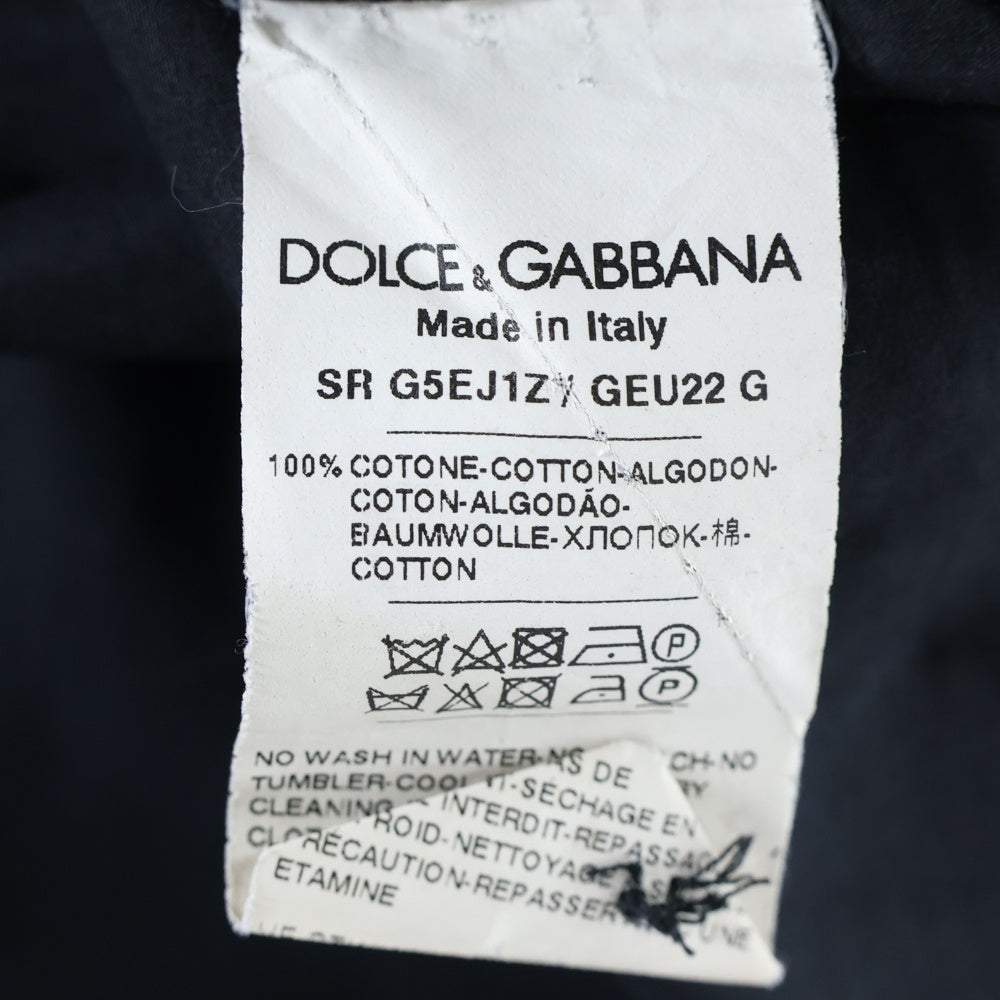 DOLCE & GABBANA(ドルチェアンドガッバーナ) DGロゴテープ ロングスリーブ 長袖シャツ ブラック G5EJ1Z