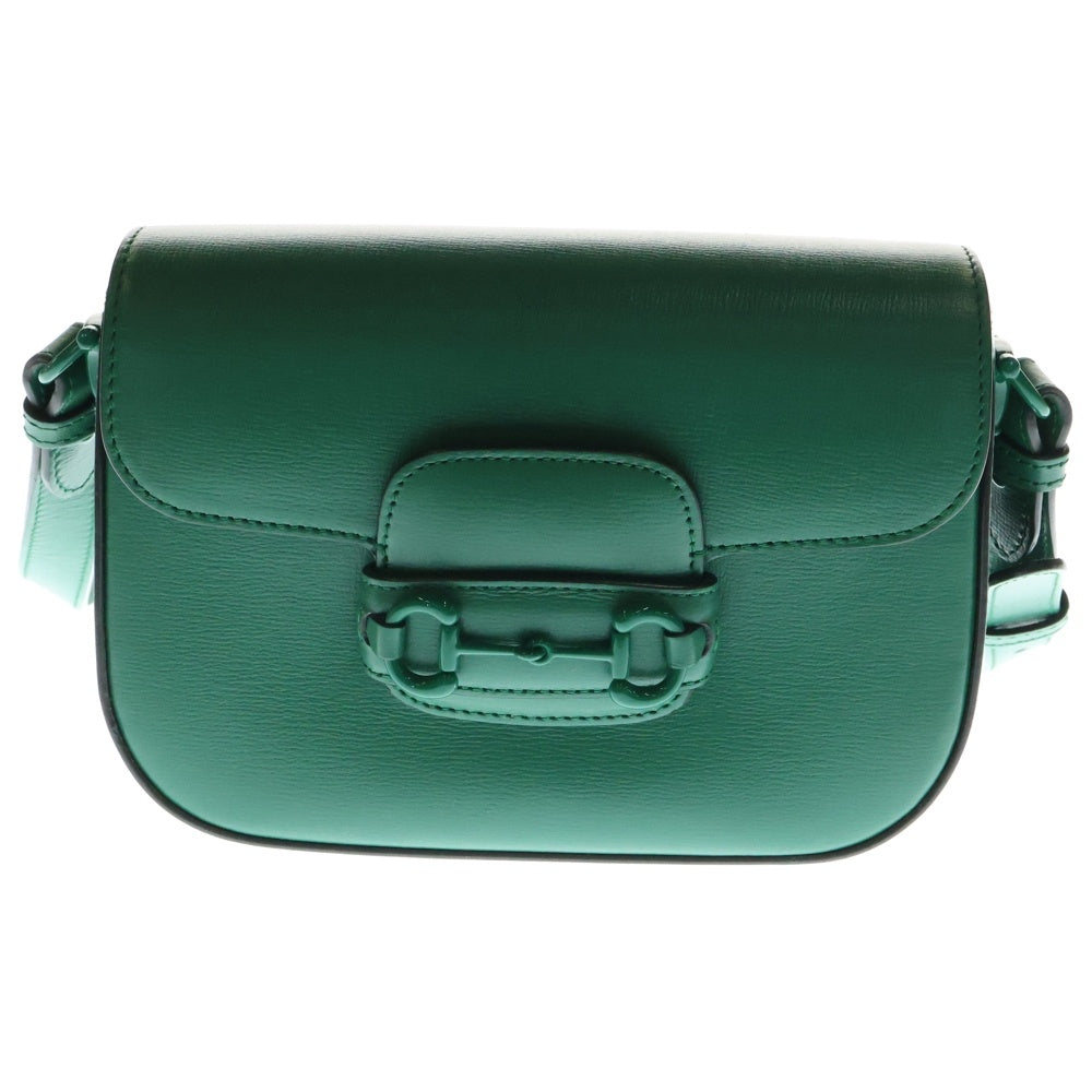 GUCCI(グッチ) ホースビット 1955 スモールショルダーバッグ ミニバッグ グリーン レザー 726226
