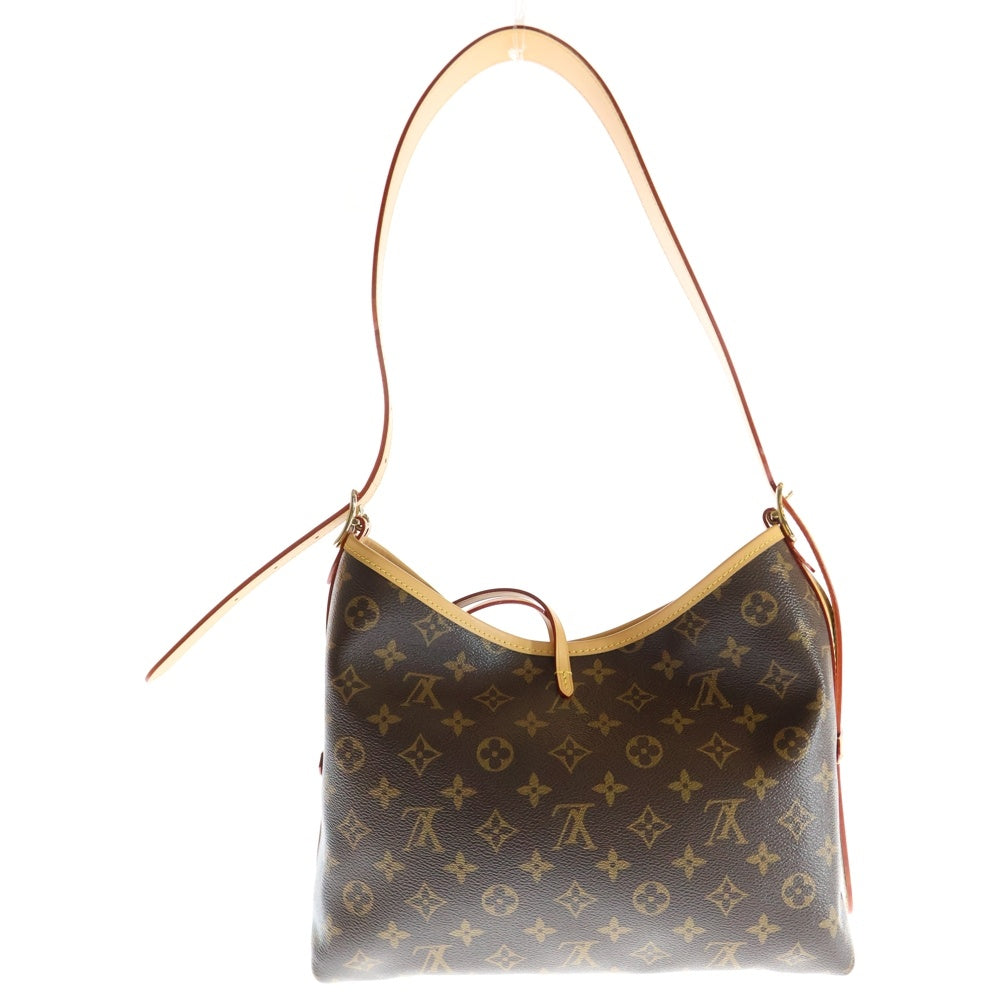 LOUIS VUITTON(ルイヴィトン) モノグラム キャリーオールNM/PM ポーチ付レザーワンショルダーバッグ ブラウン レディース M46203