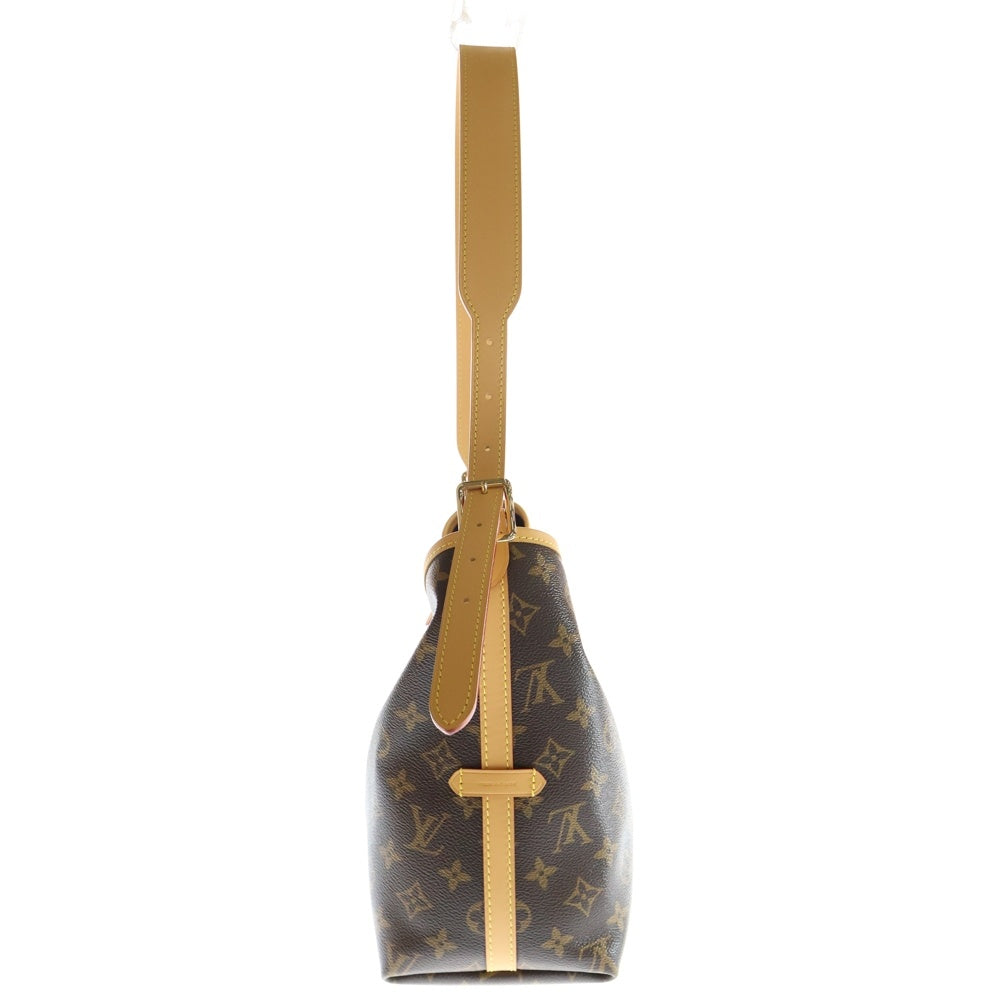 LOUIS VUITTON(ルイヴィトン) モノグラム キャリーオールNM/PM ポーチ付レザーワンショルダーバッグ ブラウン レディース M46203