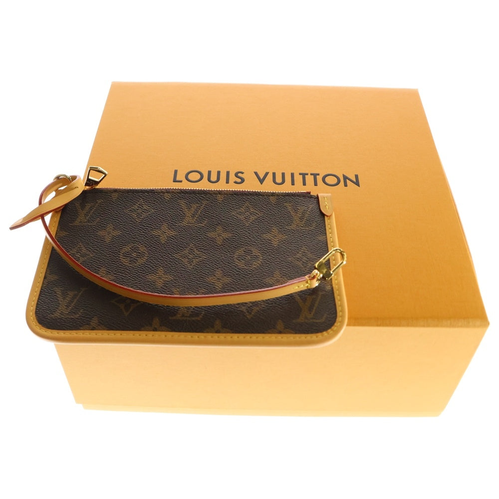 LOUIS VUITTON(ルイヴィトン) モノグラム キャリーオールNM/PM ポーチ付レザーワンショルダーバッグ ブラウン レディース M46203