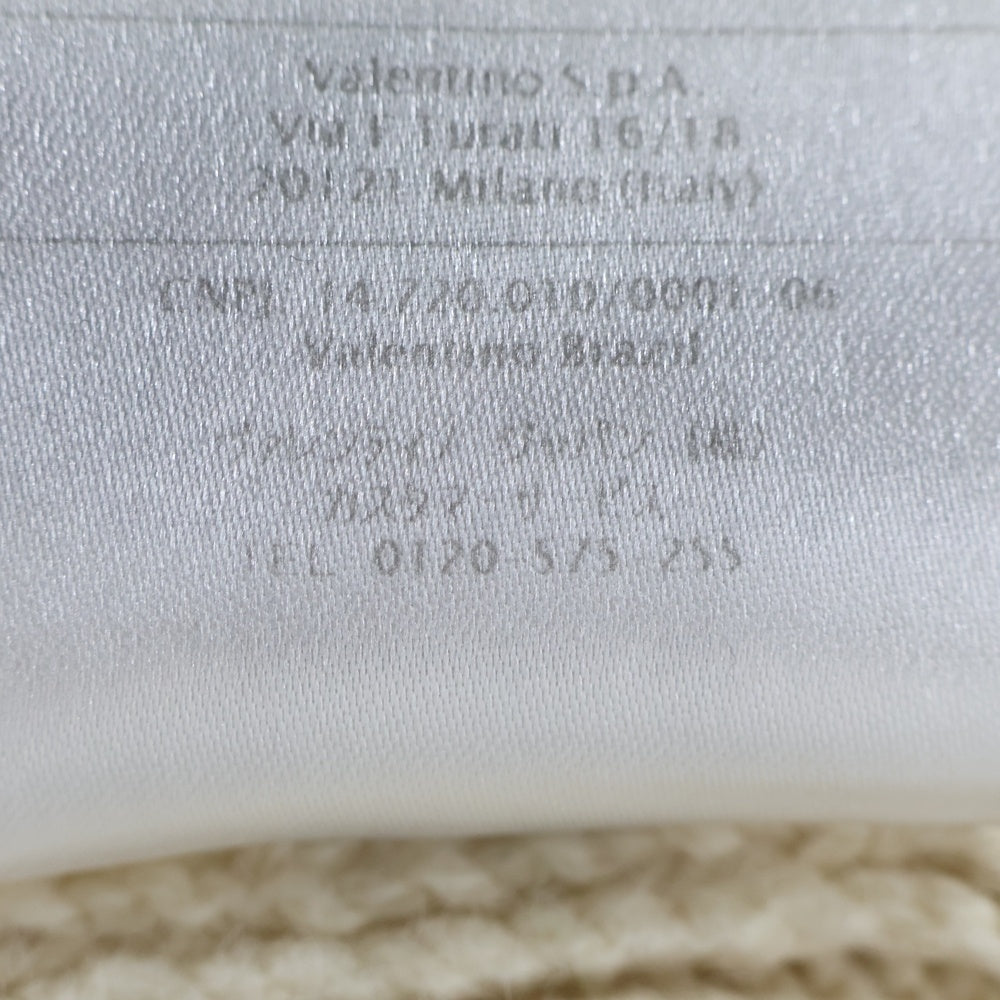 VALENTINO(ヴァレンティノ) バタフライワッペン アルパカ ヤク クルーネック ロングスリーブ 長袖ニット セーター アイボリー
