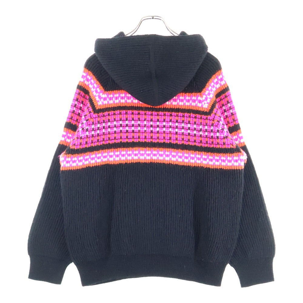 CELINE(セリーヌ) 22AW Embroidery Hooded Sweater In Ski Jacquard Wool エンブロイダリープルオーバーパーカー セーター ニット マルチカラー 2AC23579S