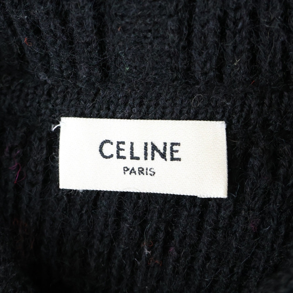 CELINE(セリーヌ) 22AW Embroidery Hooded Sweater In Ski Jacquard Wool エンブロイダリープルオーバーパーカー セーター ニット マルチカラー 2AC23579S