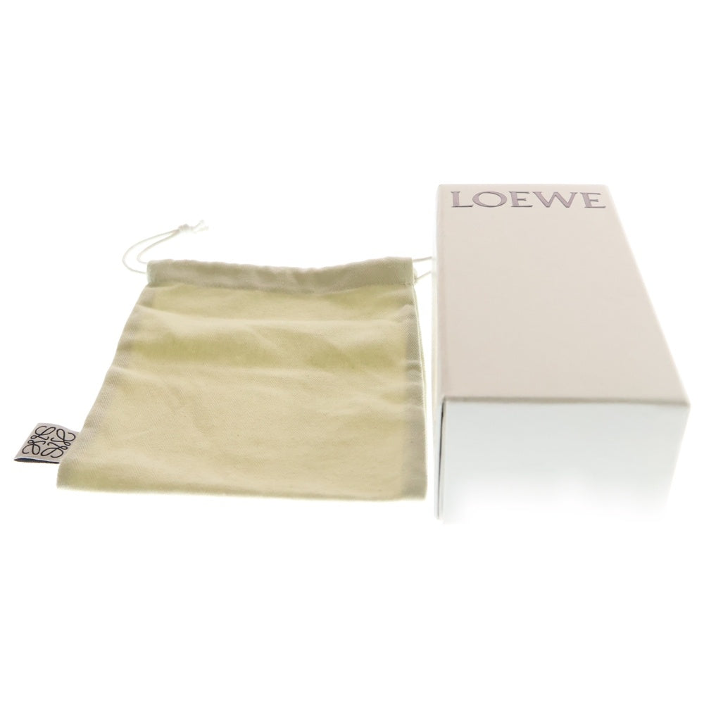 LOEWE(ロエベ) アナグラム フリンジ キーホルダー バッグチャーム ピンク×ブラウン ゴールド金具