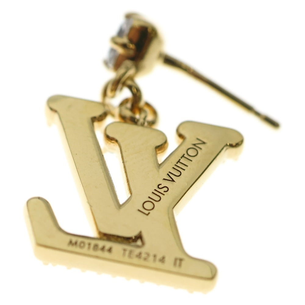 LOUIS VUITTON(ルイヴィトン) モノグラム ピアス レディLV イヤーアクセサリー ゴールド GP×ラインストーン