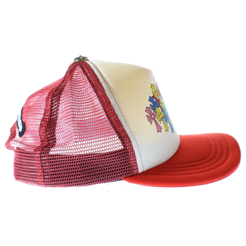 CHROME HEARTS(クロムハーツ) MLTCOL CEM CRS Tracker Cap マルチカラー セメタリークロス トラッカーキャップ 帽子 レッド/ホワイト