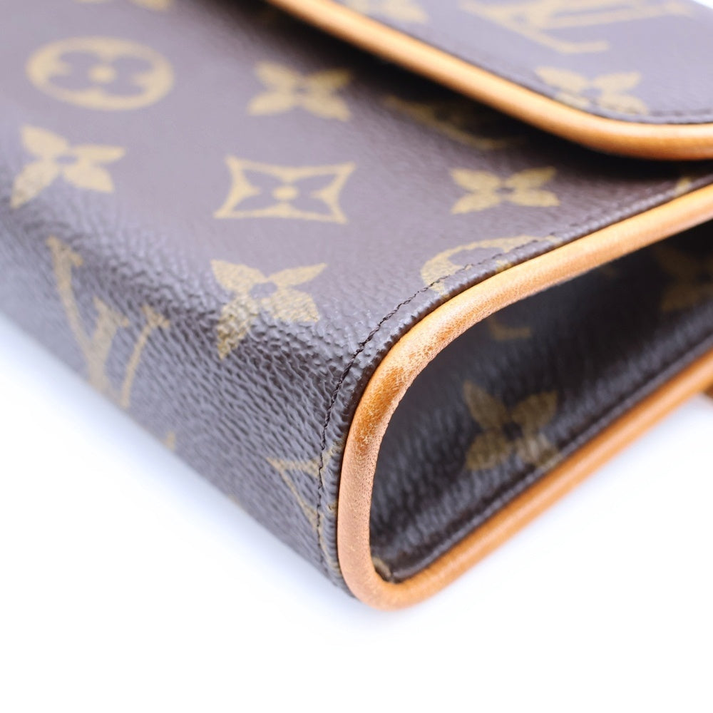 LOUIS VUITTON(ルイヴィトン) モノグラム ポシェットフロランティーヌ ウエストポーチ ショルダーバッグ ブラウン PVCレザー M51855