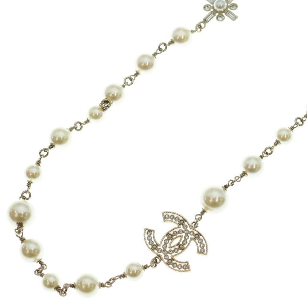 CHANEL(シャネル) ココマーク パール ロング ネックレス ゴールド GP