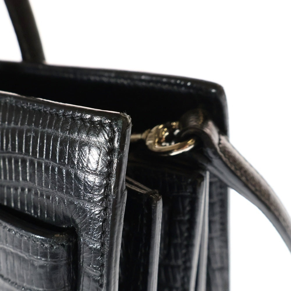 SAINT LAURENT PARIS(サンローランパリ) サックド ジュール ブラック カーフレザー ハンドバッグ 型押し 398710