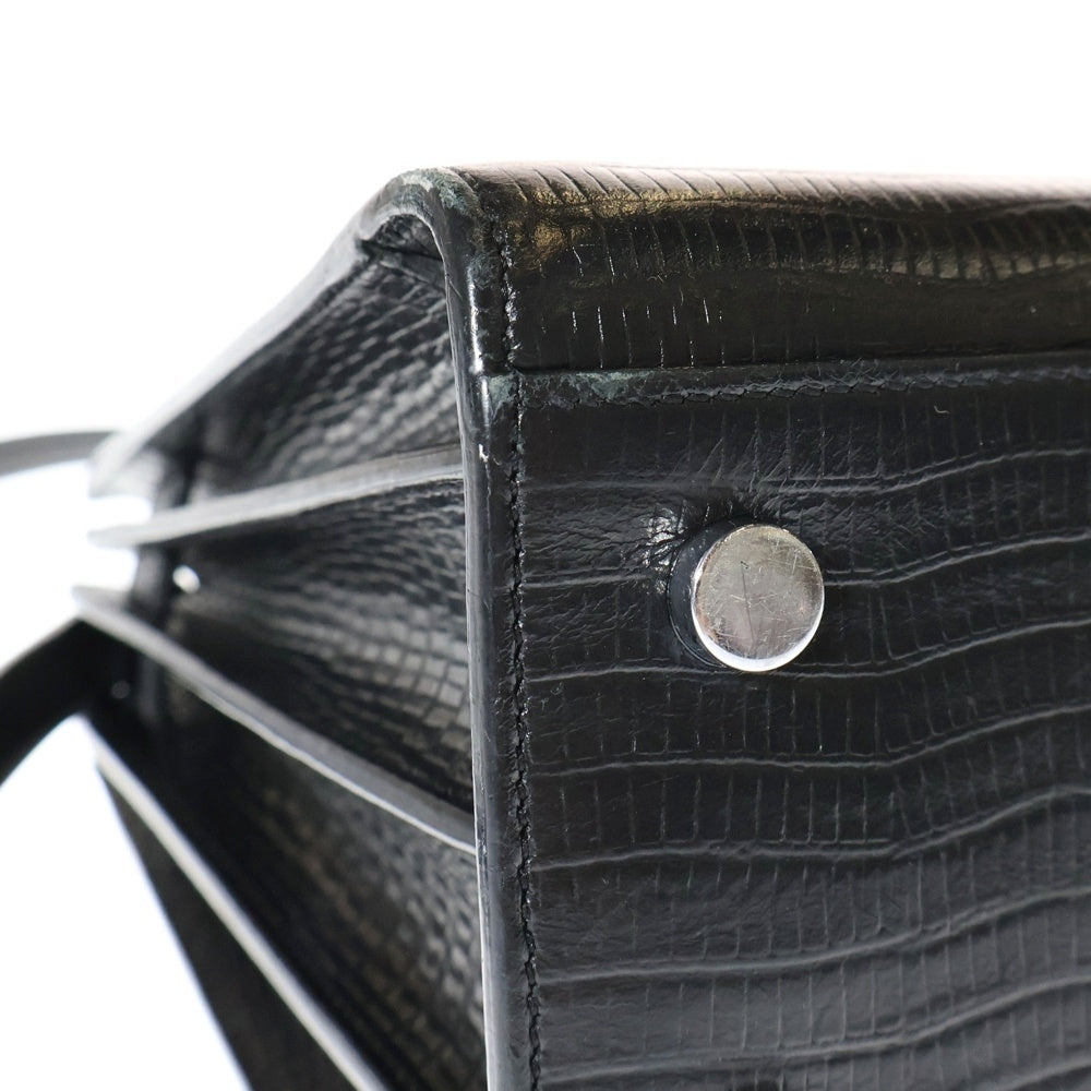 SAINT LAURENT PARIS(サンローランパリ) サックド ジュール ブラック カーフレザー ハンドバッグ 型押し 398710