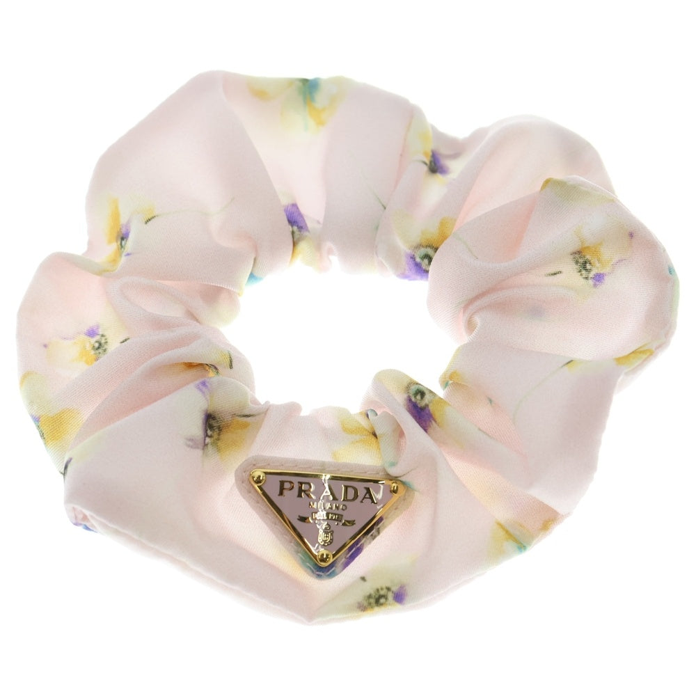 PRADA(プラダ) シュシュ フラワーモチーフ ヘアアクセサリー ピンク ナイロン 1IF015