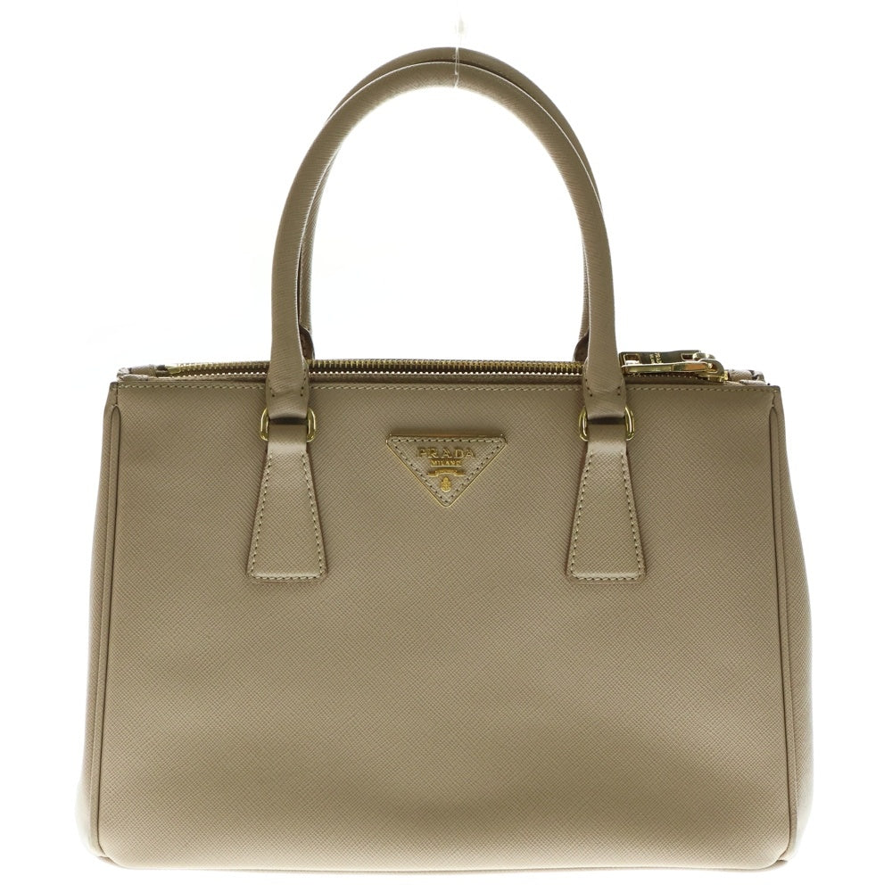 PRADA(プラダ) ガレリア 2wayハンドバッグ ショルダーバッグ ベージュ ゴールド金具 レザー 1BA863