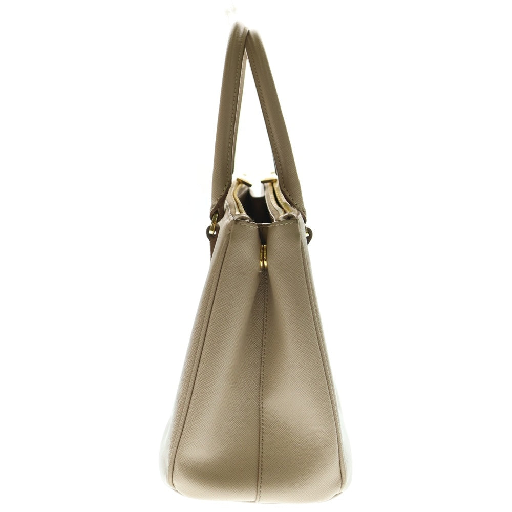 PRADA(プラダ) ガレリア 2wayハンドバッグ ショルダーバッグ ベージュ ゴールド金具 レザー 1BA863