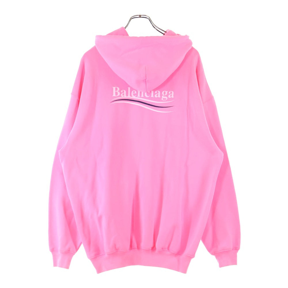 BALENCIAGA(バレンシアガ) キャンペーンロゴ プルオーバー パーカー フーディー ピンク コットン 578135