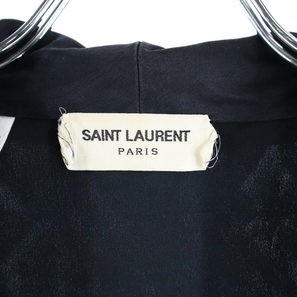 SAINT LAURENT PARIS(サンローランパリ) 23SS リボンカラー シルク ロングスリーブ 長袖シャツ ブラウス ブラック レディース 745542