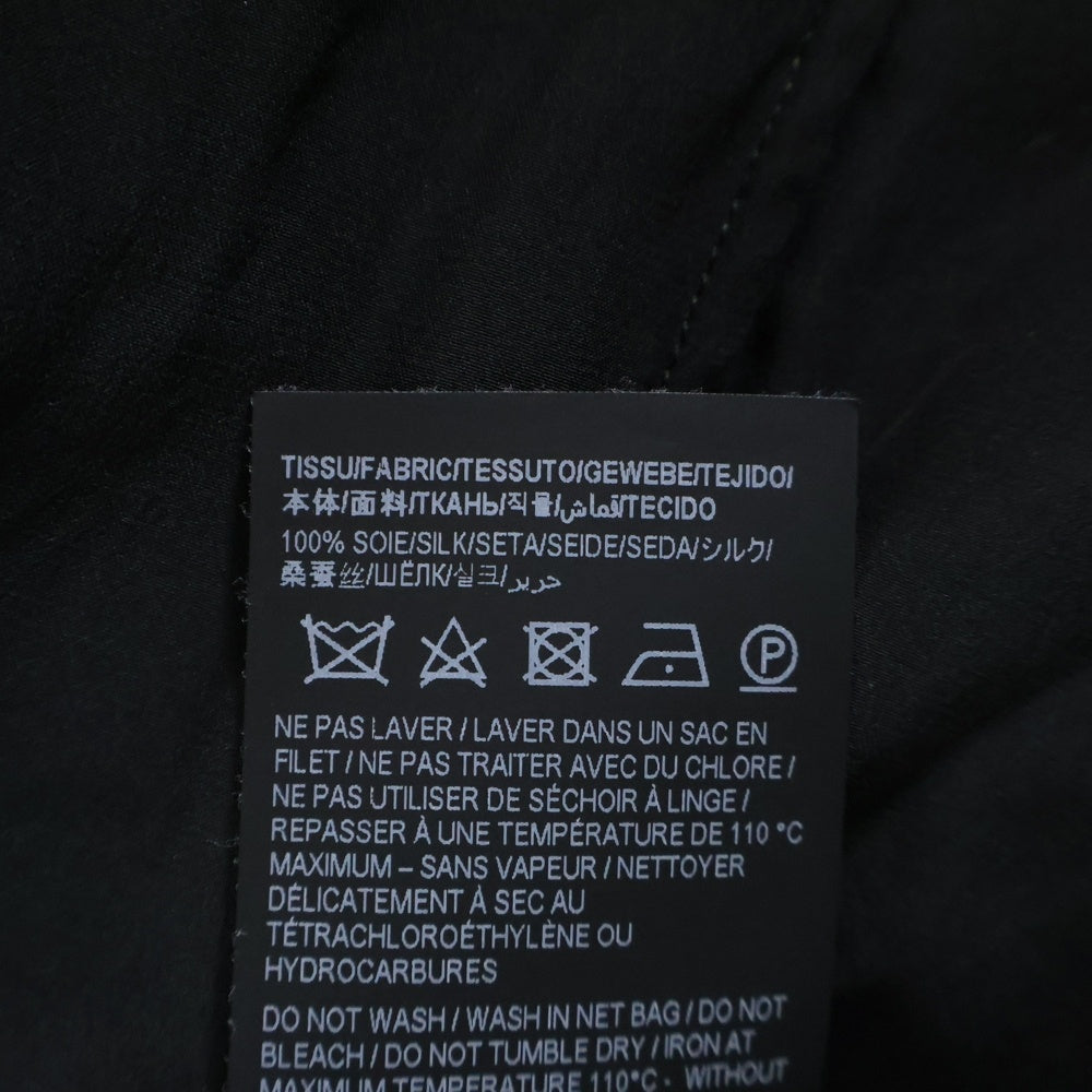 SAINT LAURENT PARIS(サンローランパリ) 23SS リボンカラー シルク ロングスリーブ 長袖シャツ ブラウス ブラック レディース 745542