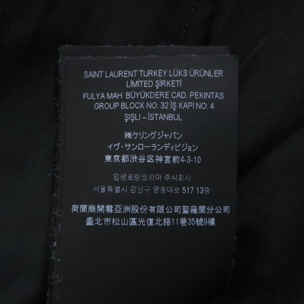 SAINT LAURENT PARIS(サンローランパリ) 23SS リボンカラー シルク ロングスリーブ 長袖シャツ ブラウス ブラック レディース 745542