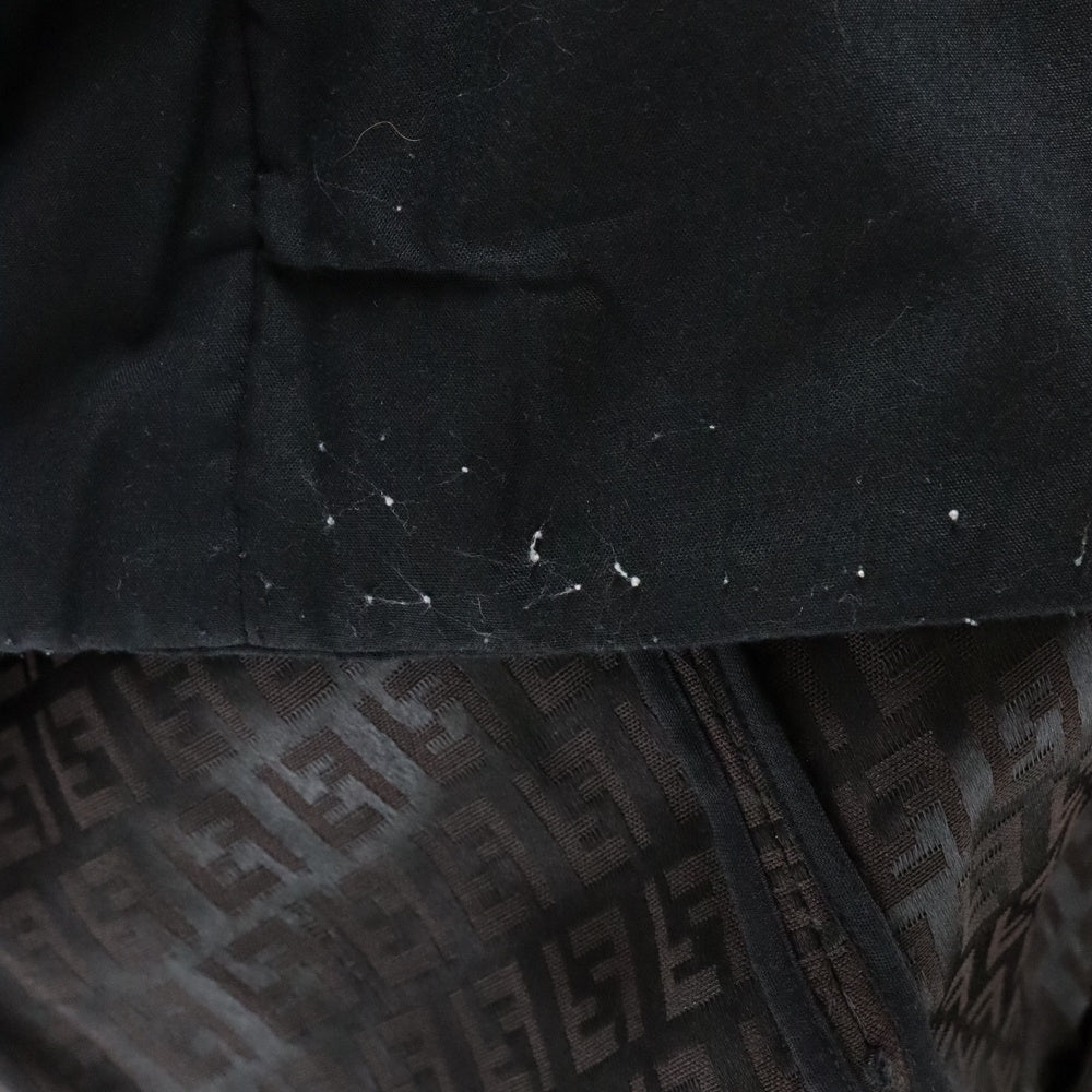 FENDI(フェンディ) ズッカ総柄 ジャガード スタンドカラー ロング コート ブラウン