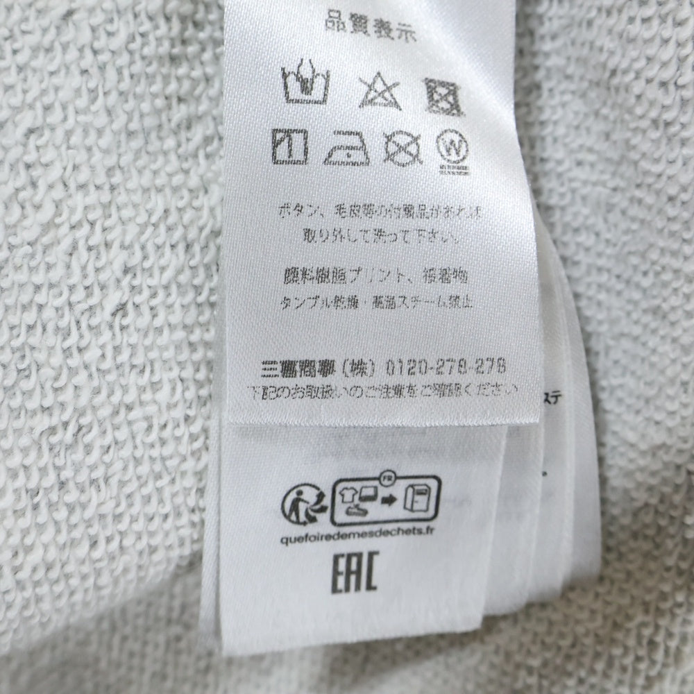 J.W.ANDERSON(ジェー ダブリュー アンダーソン) トロンプルイユ プリント ロゴ刺繍 クルーネック プルオーバースウェットトレーナー グレー/イエロー JW0170PG1216907