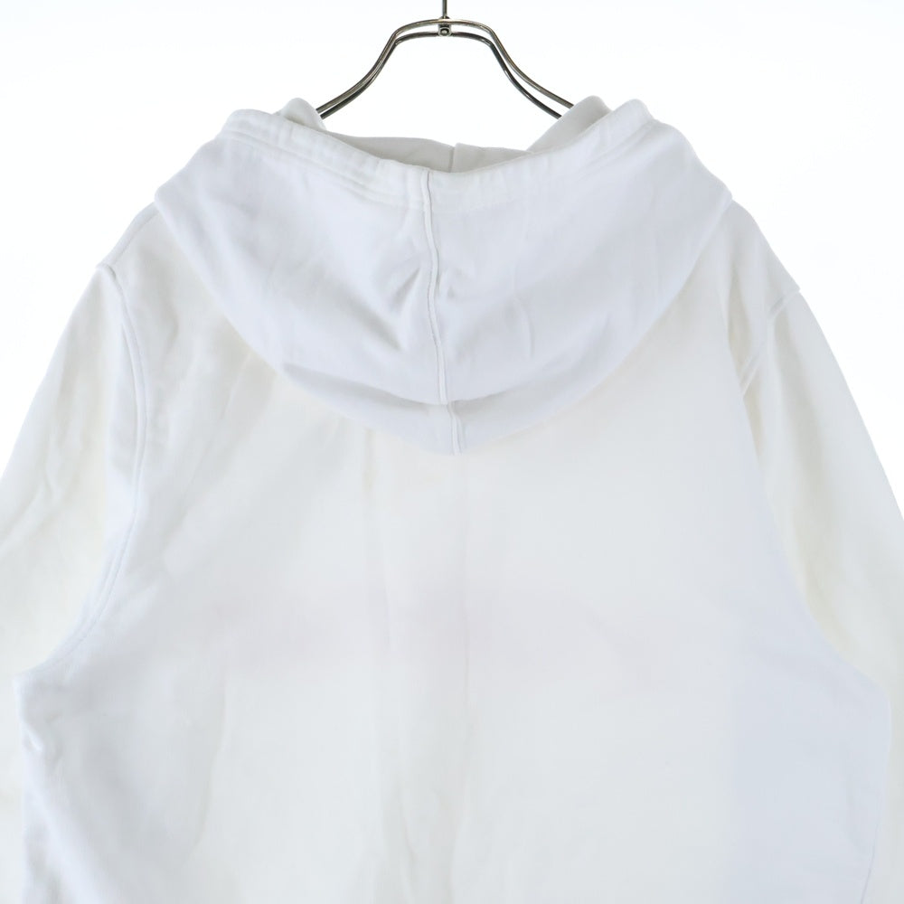 Y-3(ワイスリー) U GRAPHIC HOODIE グラフィック ラバーロゴプリント プルオーバー スウェットパーカー フーディー ホワイト/オレンジ HT4731