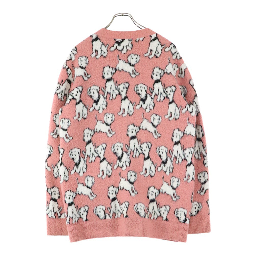 CELINE(セリーヌ) 22SS Amy Dorian Artist Jacquard Cardigan エイミー ドリアン アーティスト ジャガード コットン ウール ニット カーディガン ピンク 2A94W531Q