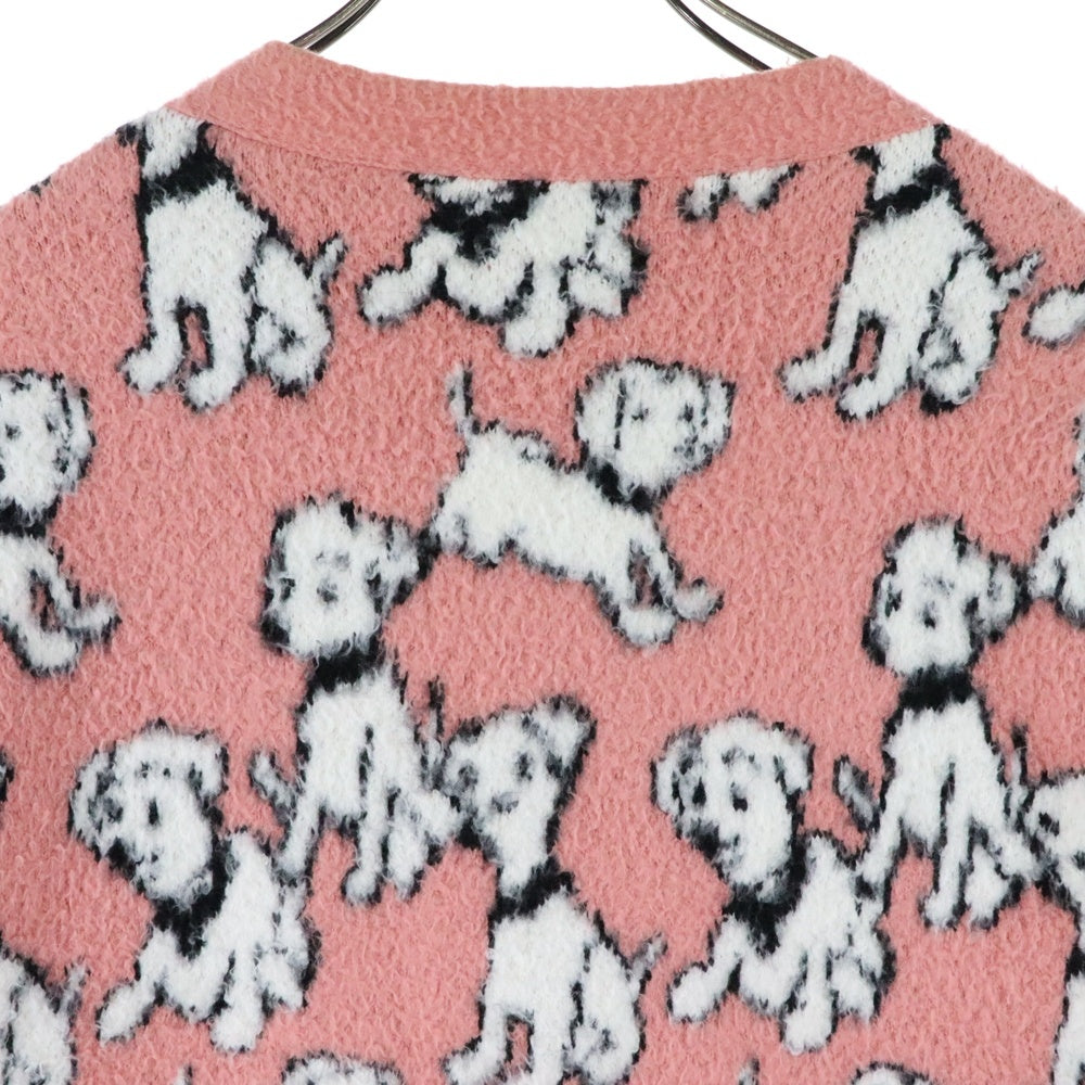 CELINE(セリーヌ) 22SS Amy Dorian Artist Jacquard Cardigan エイミー ドリアン アーティスト ジャガード コットン ウール ニット カーディガン ピンク 2A94W531Q