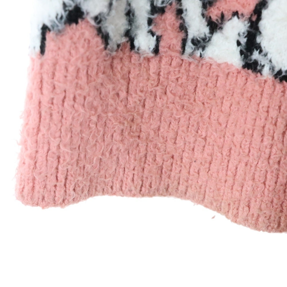 CELINE(セリーヌ) 22SS Amy Dorian Artist Jacquard Cardigan エイミー ドリアン アーティスト ジャガード コットン ウール ニット カーディガン ピンク 2A94W531Q