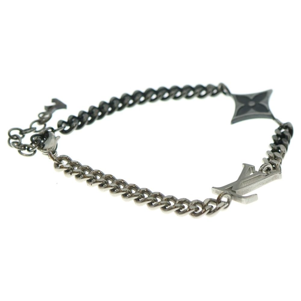 LOUIS VUITTON(ルイヴィトン) ブレスレット・LV インスティンクト メタル チェーン ブレスレット シルバー ガンメタ M00508