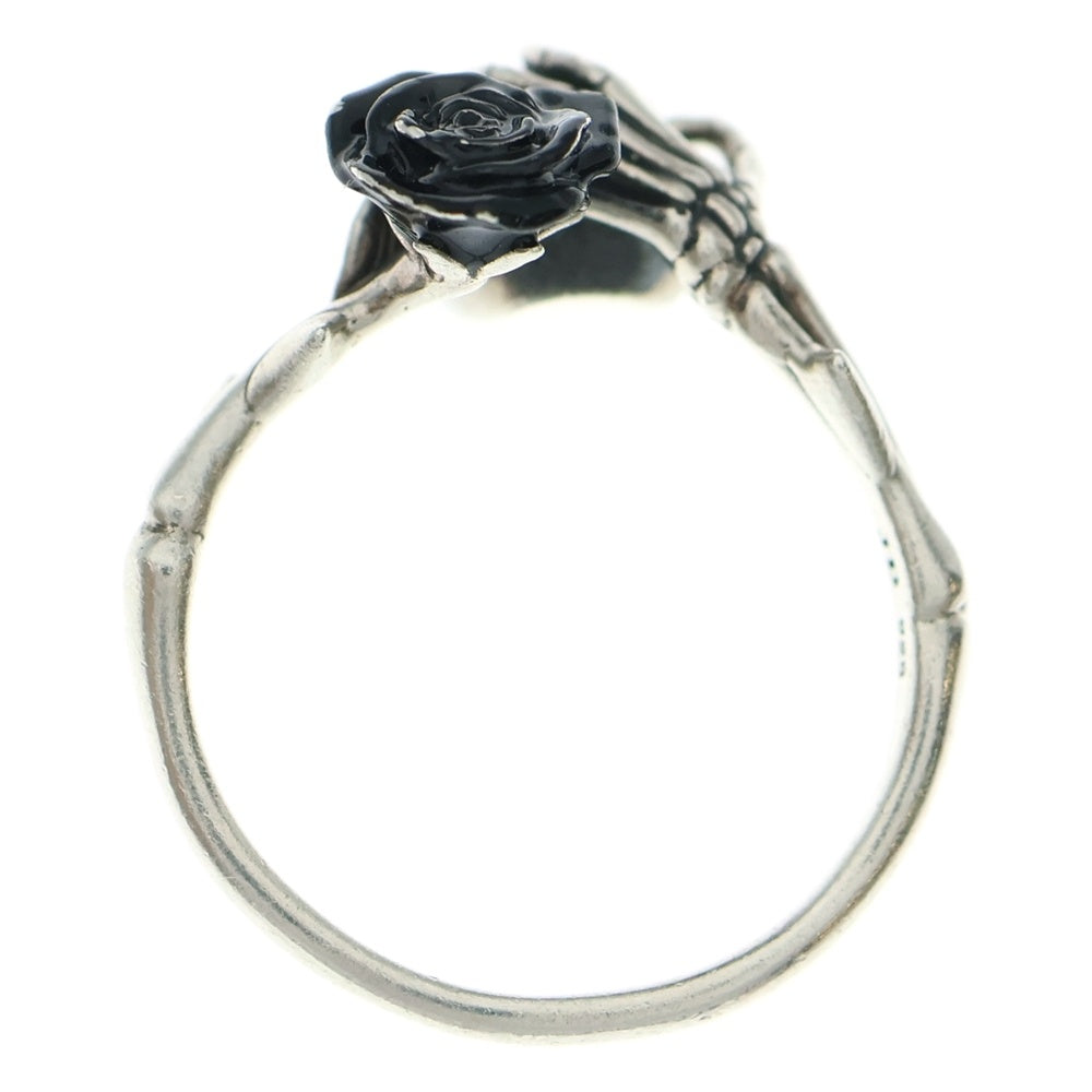 Justin Davis(ジャスティンデイヴィス) バラ スカル 詩 リング 指輪 シルバー×ブラック 925