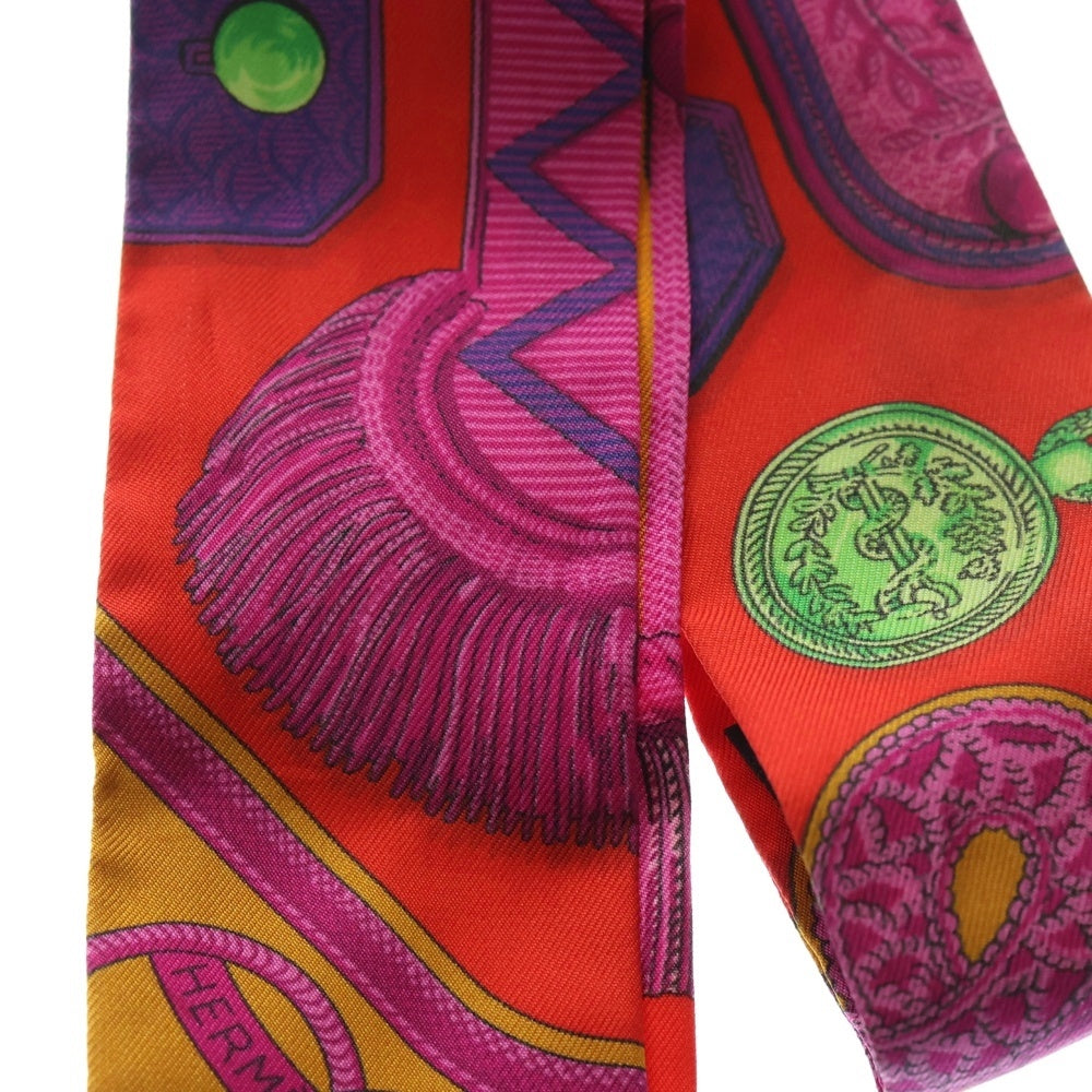 HERMES(エルメス) ツイリー EPAULETTES 肩章 シルク スカーフ レッド×マルチカラー