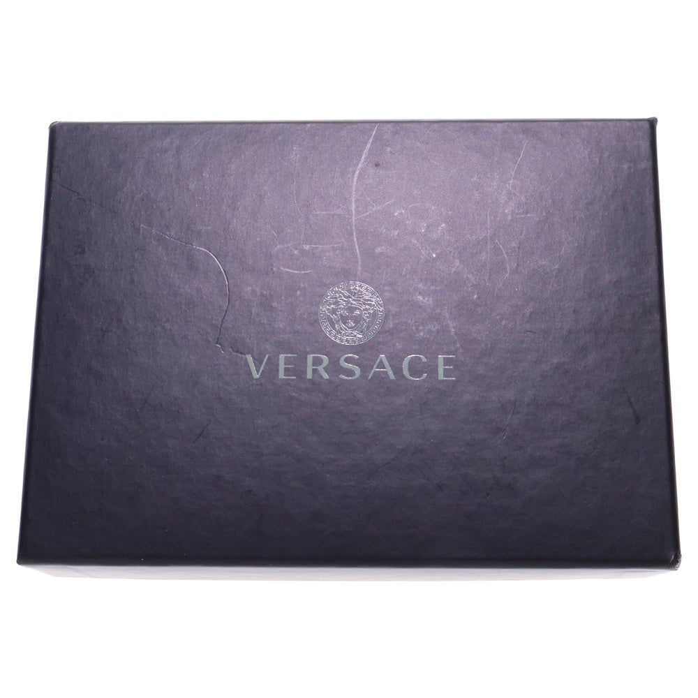 VERSACE(ヴェルサーチ) ヴェルサーチ メデューサ 二つ折り財布 コンパクトウオレット コインケース ライトブルー レザー ゴールド金具