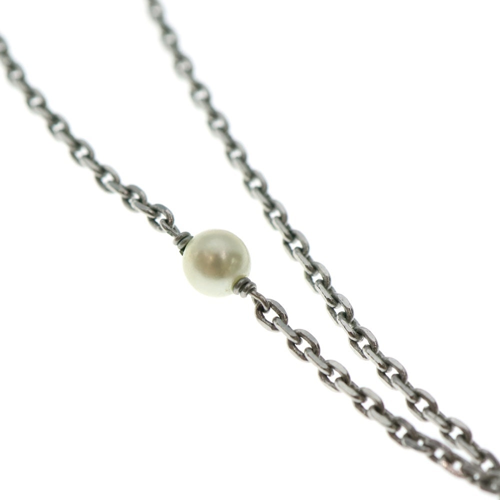 DIOR(ディオール) ロゴパール ネックレス ペンダント チェーン シルバー