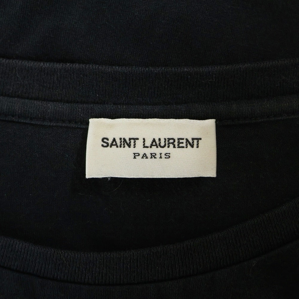 SAINT LAURENT PARIS(サンローランパリ) ロゴ 半袖Tシャツ ブラック #M 464572