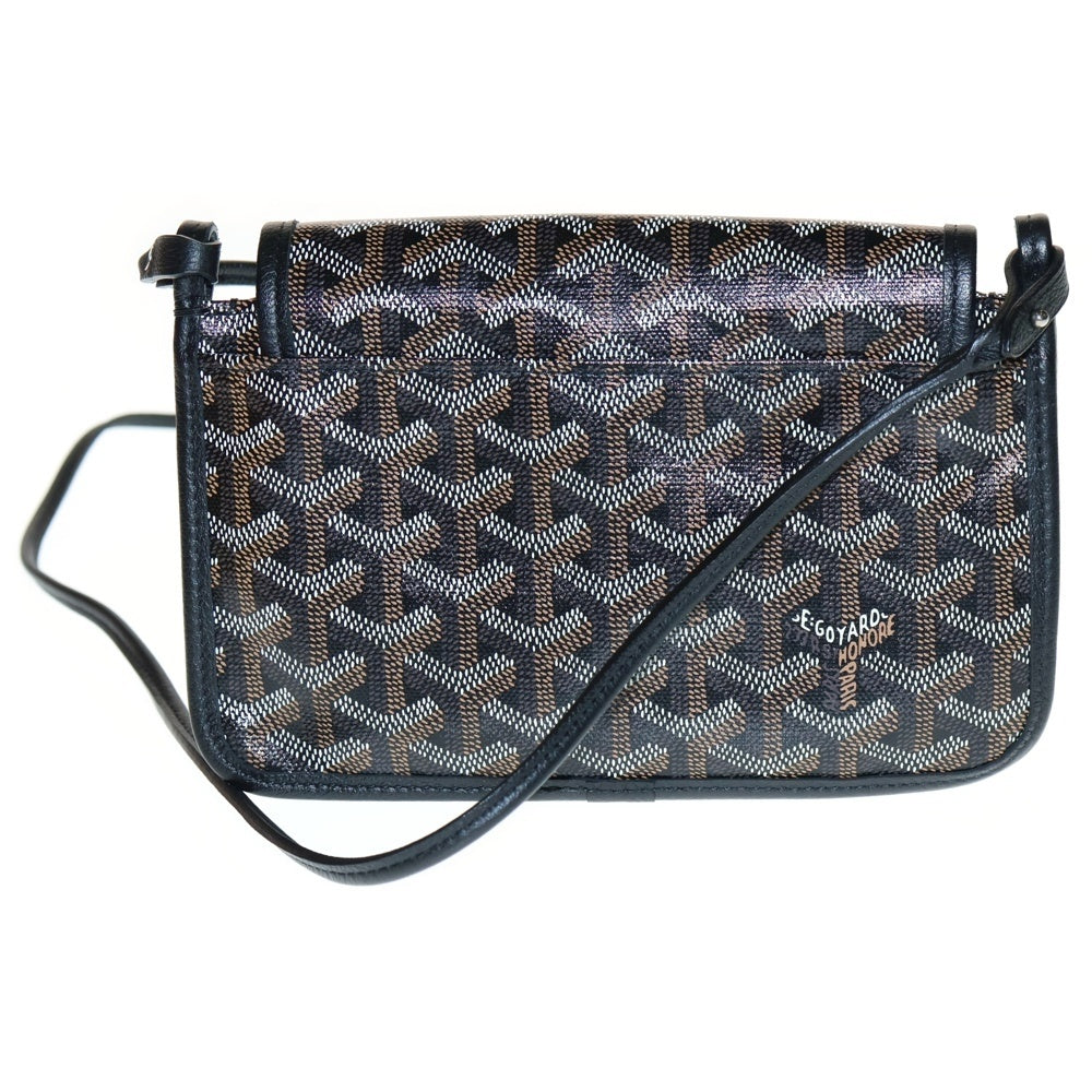 GOYARD(ゴヤール) プリュメ ショルダーバック ショルダーポシェット ミニバッグ レザーブラック×ブラウン PVC