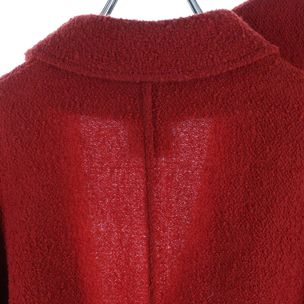 CHANEL(シャネル) ココマーク セットアップ ウールツイード ボタンレス ロング テーラードジャケット ノースリーブ ロング ワンピース レッド レディース P05828V04334