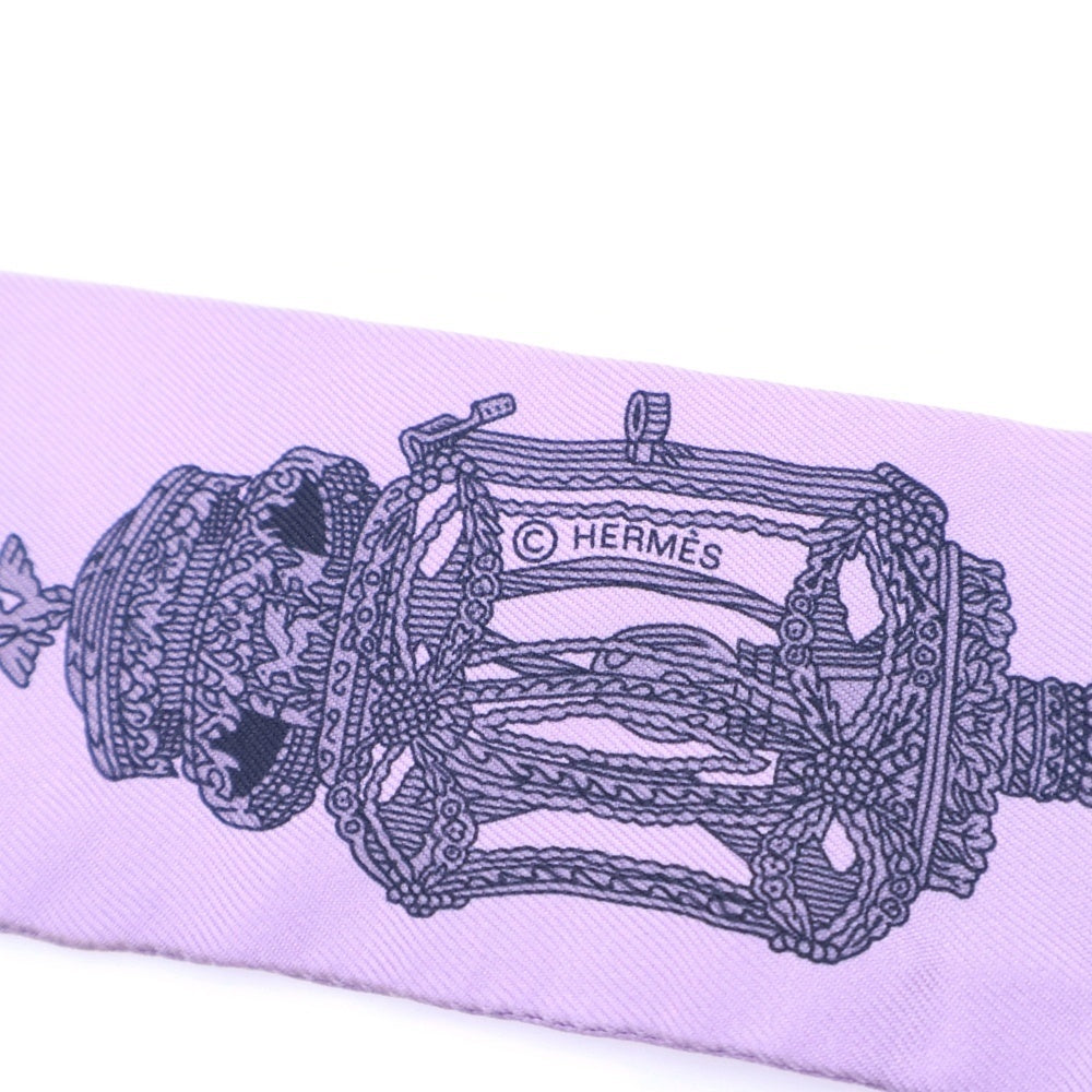 HERMES(エルメス) ツイリー シルクスカーフ メルヴェイユーズ・ランタン パープル
