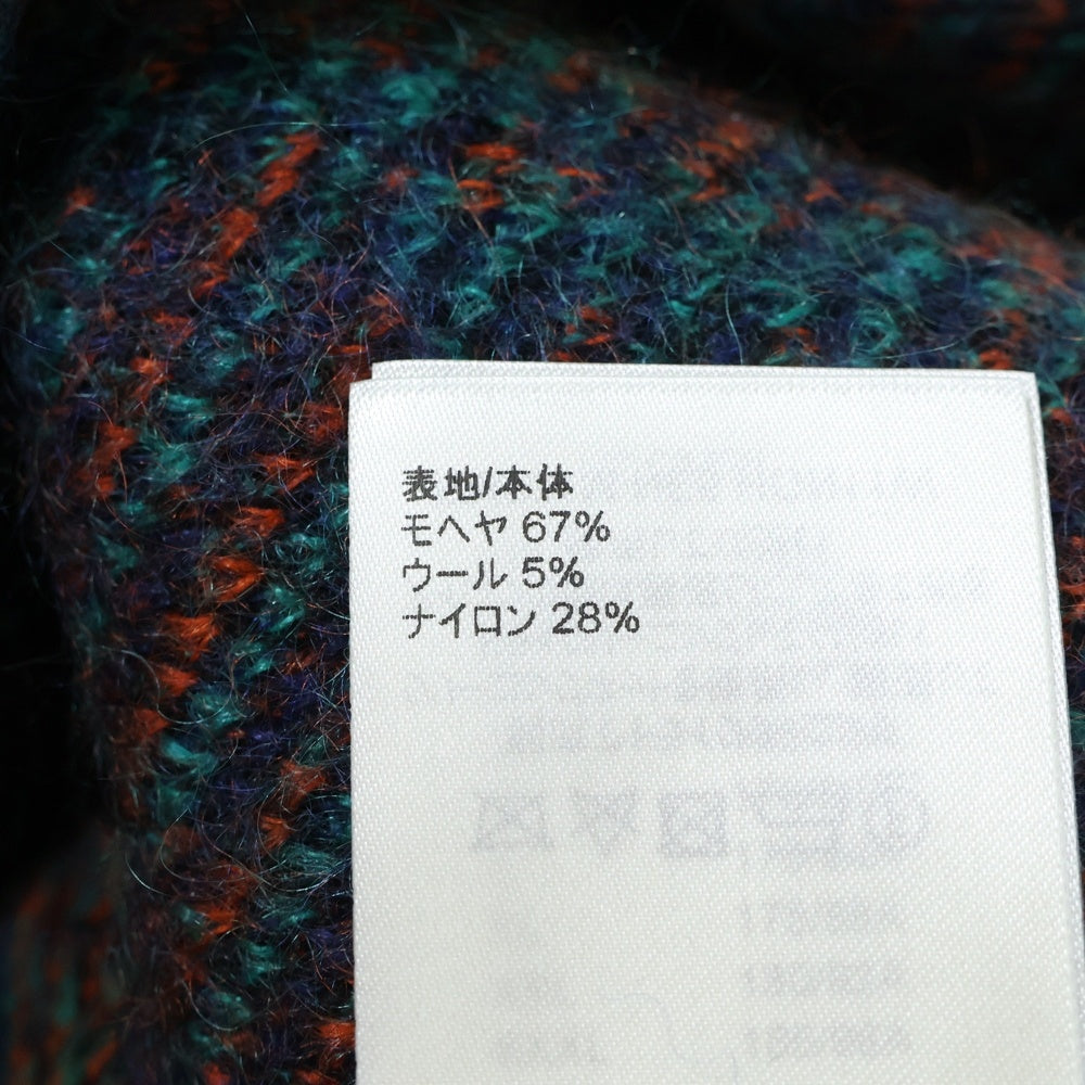 LOUIS VUITTON(ルイヴィトン) 23SS バタフライ ジャガード モヘア クルーネック プルオーバー 長袖ニット セーター ブラック/グリーン RM231M NE5 HON11W