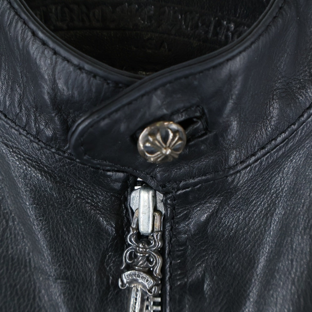 CHROME HEARTS(クロムハーツ) RACING2 レーシング2 ダガージップシングルライダース レザージャケット ブラック