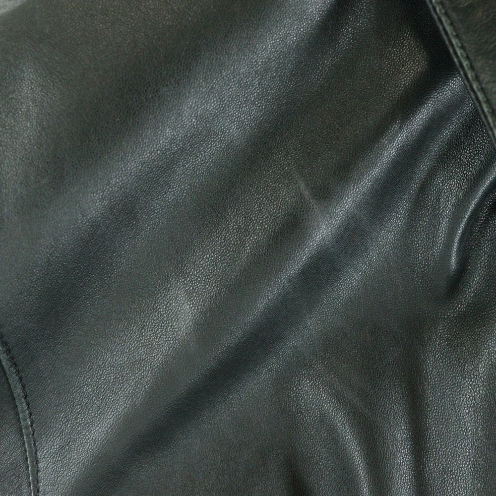 CHROME HEARTS(クロムハーツ) クロスボールボタン バックフレアニー レザー 長袖シャツ ブラック