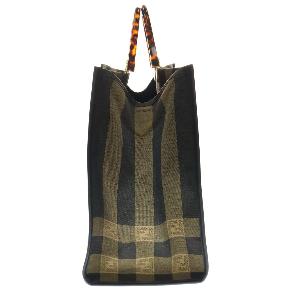 FENDI(フェンディ) サンシャイン ズッカ ペカン トートバッグ ハンドバッグ ブラウン キャンバス 8BH372