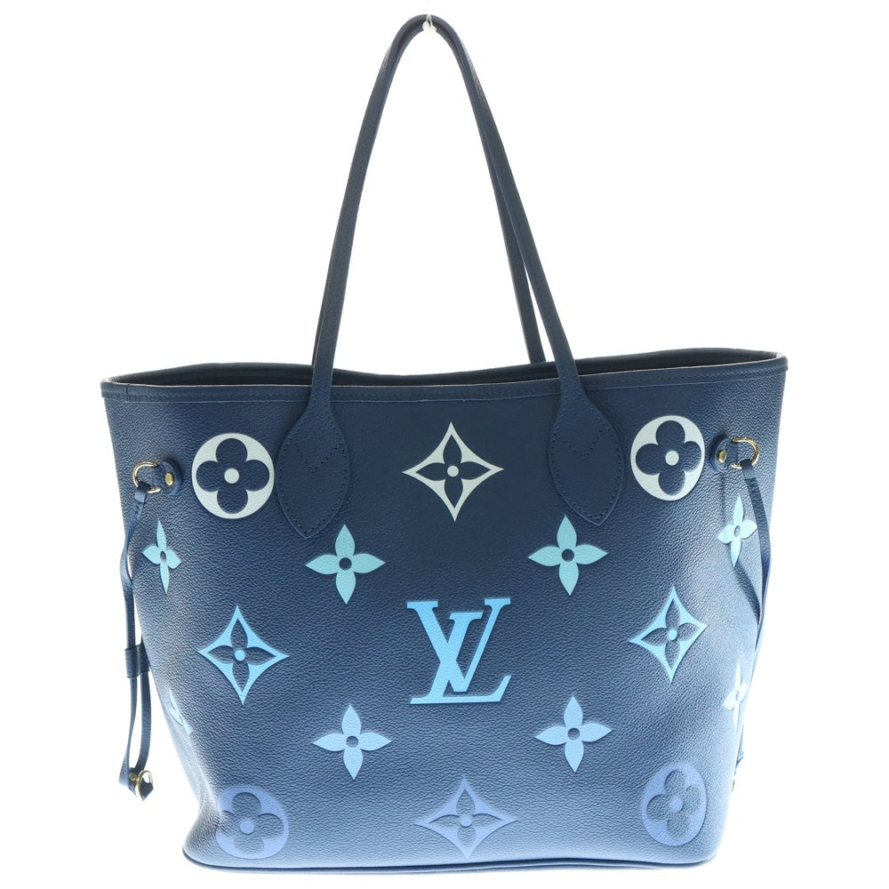 LOUIS VUITTON(ルイヴィトン) モノグラム アンプラント ネヴァーフル トートバッグ ハンドバッグ ブルー レザー M46514 ゴールド金具