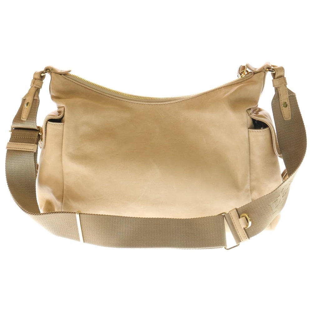 PRADA(プラダ) エクスプローラ ラージ ナッパレザー ショルダーバッグ ダメージ加工 ベージュ 1BC264