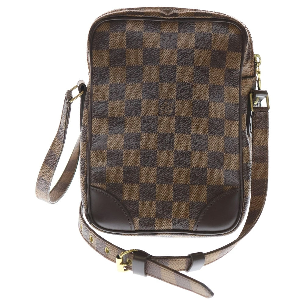 LOUIS VUITTON(ルイヴィトン) ダミエ アマゾン ショルダーバッグ ミニバッグ ブラウン レザー×PVC N48074 ゴールド金具