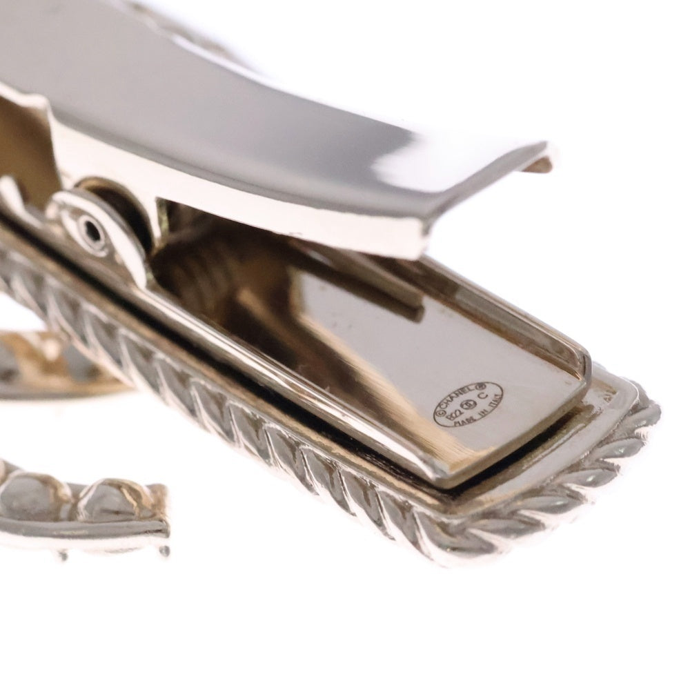 CHANEL(シャネル) バレッタ ココマーク ラインストーン×パール ゴールド GP B22C