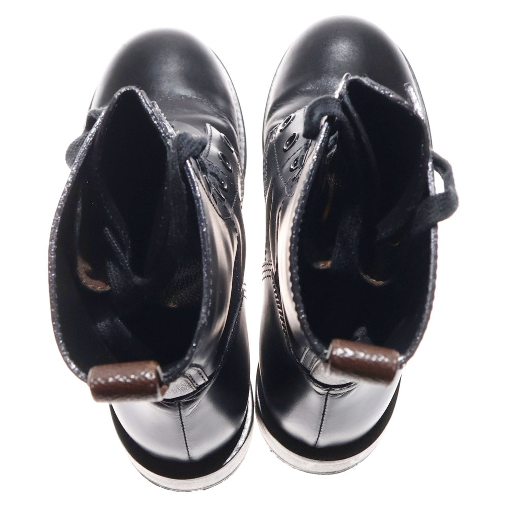 LOUIS VUITTON(ルイヴィトン) メトロポリス ライン モノグラム PVC レザー レースアップ ハイカットシューズ ショートブーツ ブラック/ブラウン レディース 1A7W10